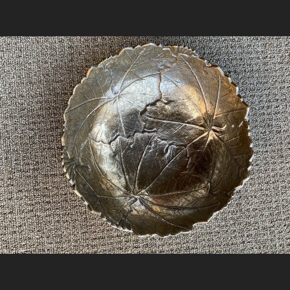 Martha Stewart 12” Park Leaves Collection Salad Bowl - Gold - Picture 10 of 12